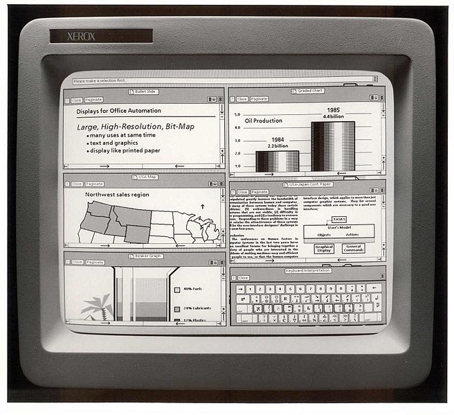 First commercial GUI: the Xerox Star in the 70s