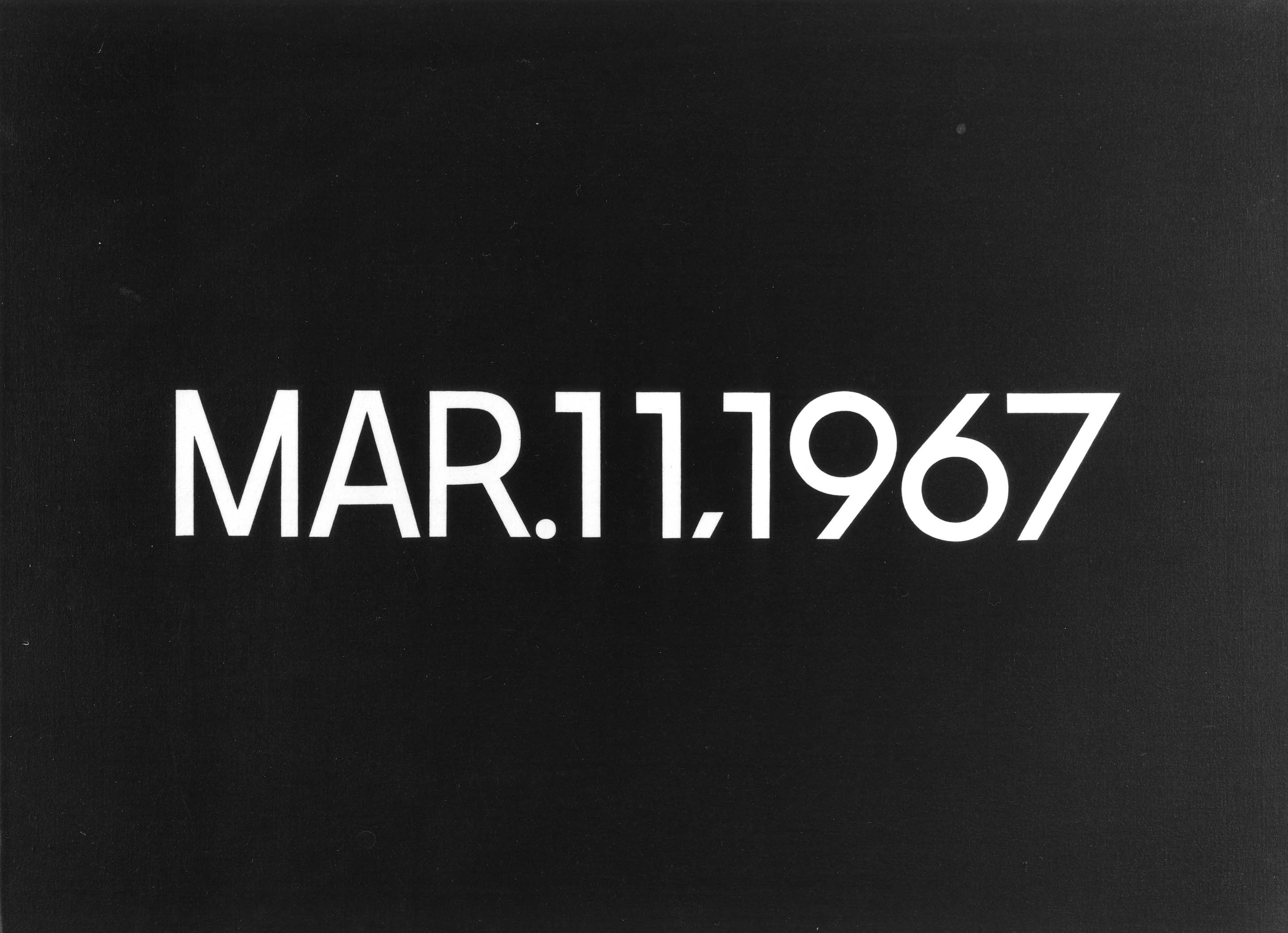 Mar.11,1967 by On Kawara