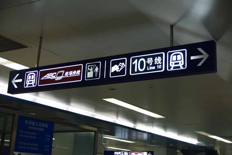 Airport icons signage