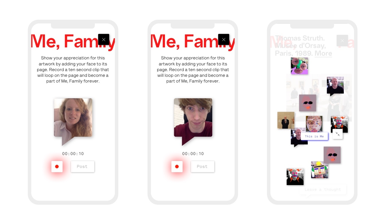 Leave a video thought mobile screens on the me family platform